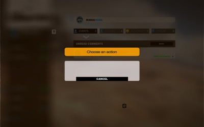 Choose an Action: Cancel